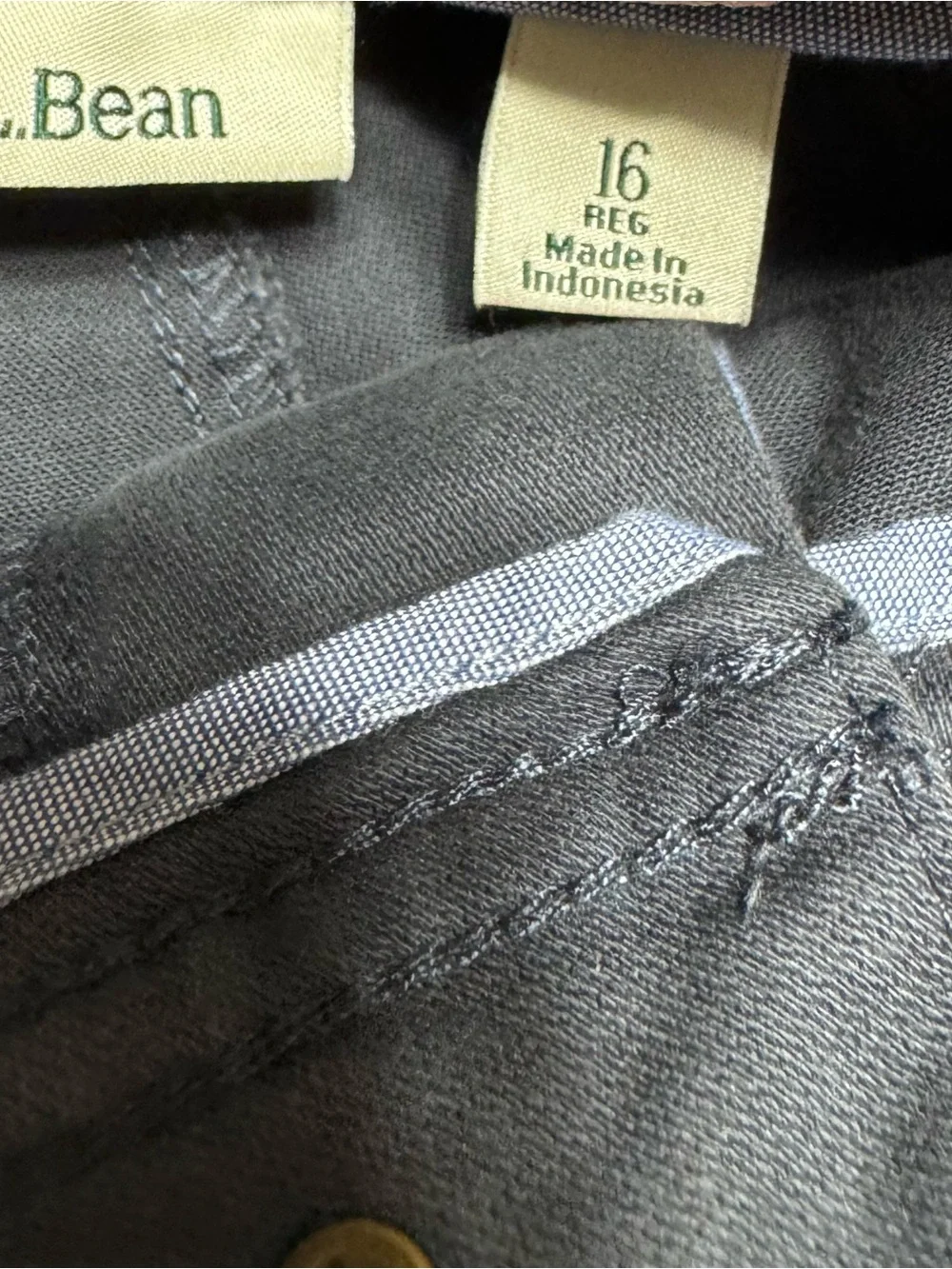 L.L. Bean Size 16 Navy Cargo Shorts with Utility Pockets